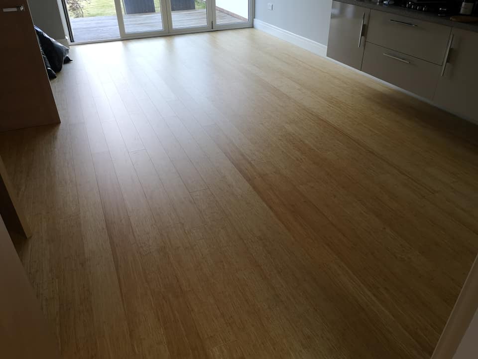 Bamboo flooring in living room