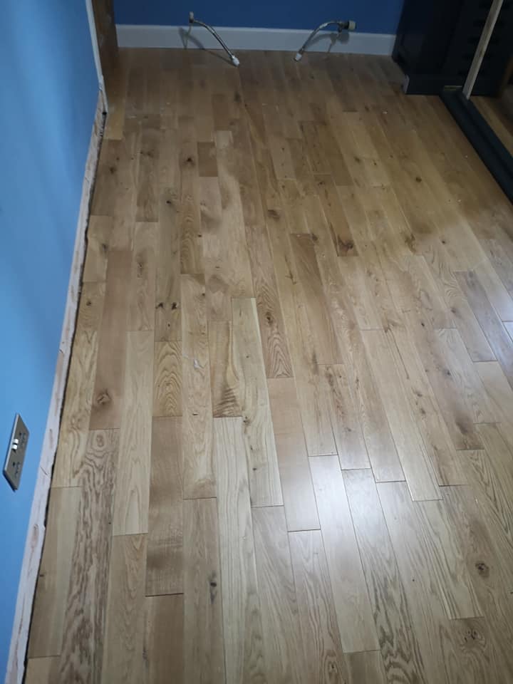 Solid Hardwood Infill skirting after work was complete